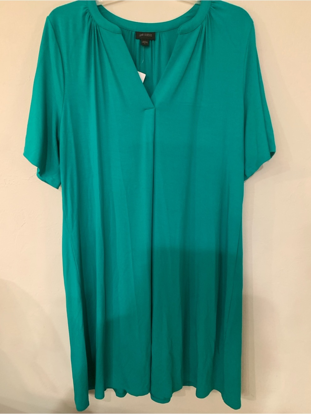J. Jill Wearever V-Neck Short Sleeve Tunic Dress L NWT retail $99